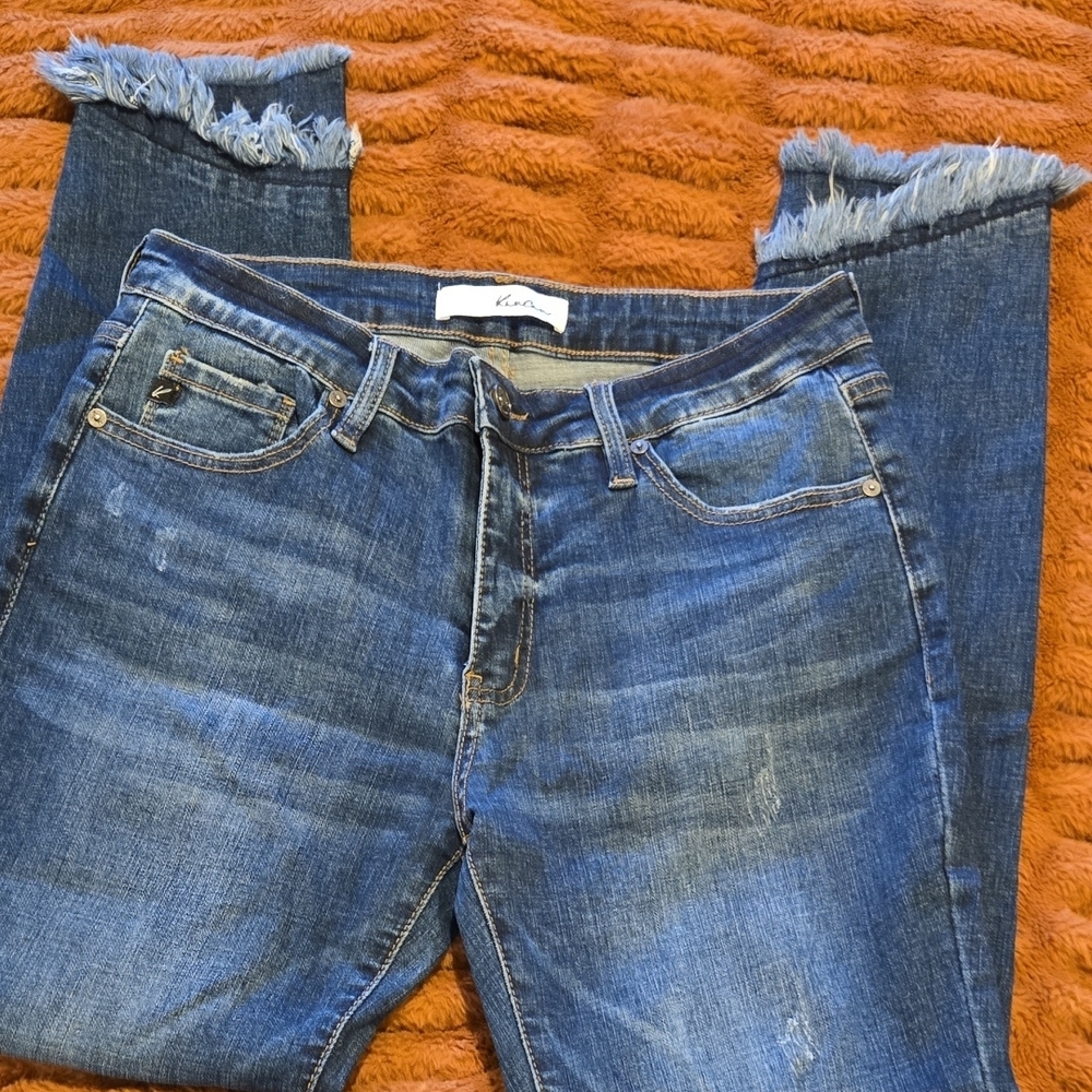 Kancan Tulip Hem Distressed Women's Jeans